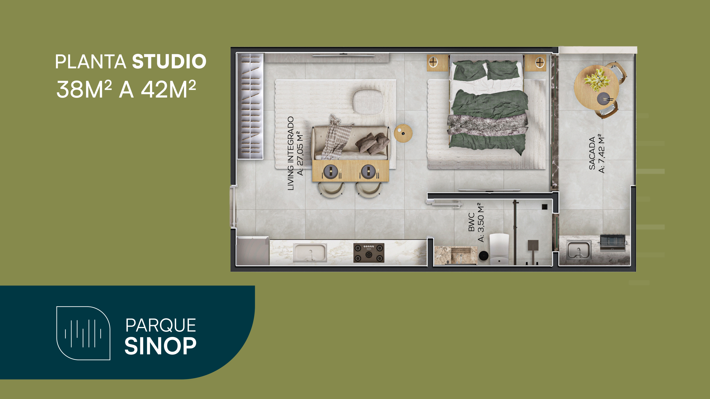 Planta studio Parque Sinop